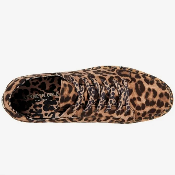 Kenneth Cole New York Kam EO Sneaker All Over Leopard Print - Picture 2 of 16